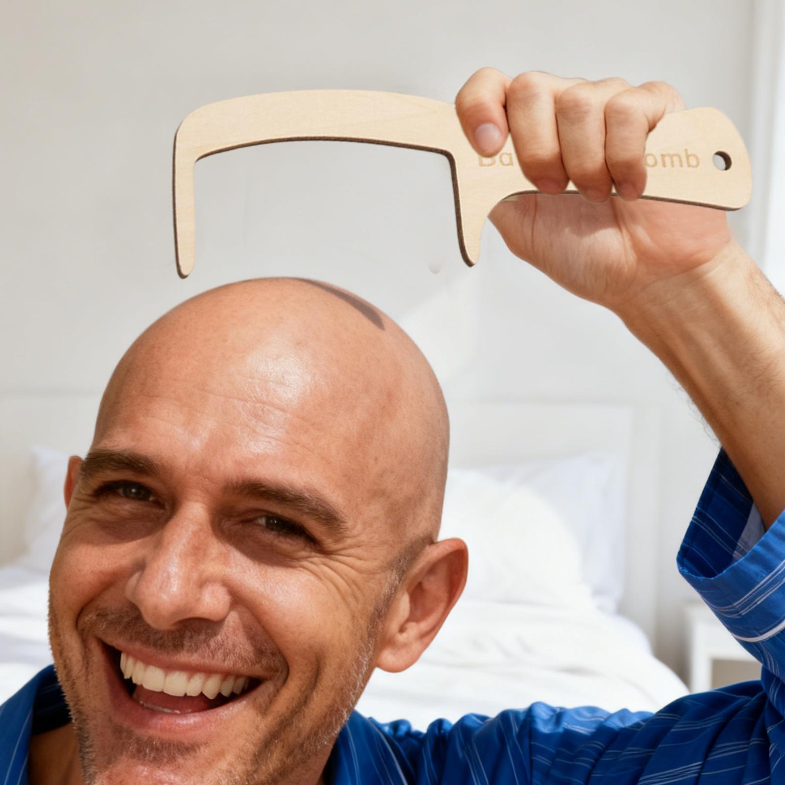 Men'S Grooming Brush - Funny Bald Man Grooming Tool Novelty