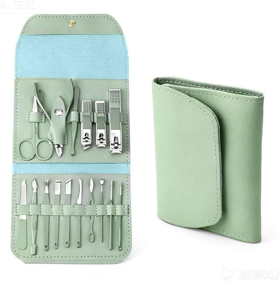Nail Care Kit Mens - Premium 16-in-1 Upgraded Mint Manicure Pedicure