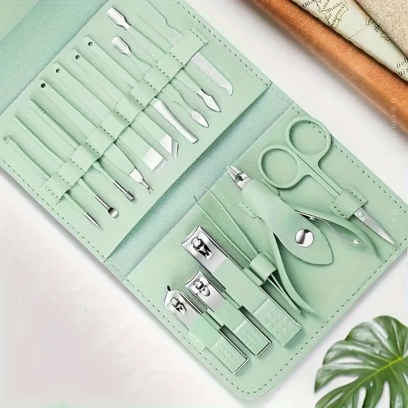 Professional 16-Piece Stainles - đánh giá và giá Nail Care Kit Mens
