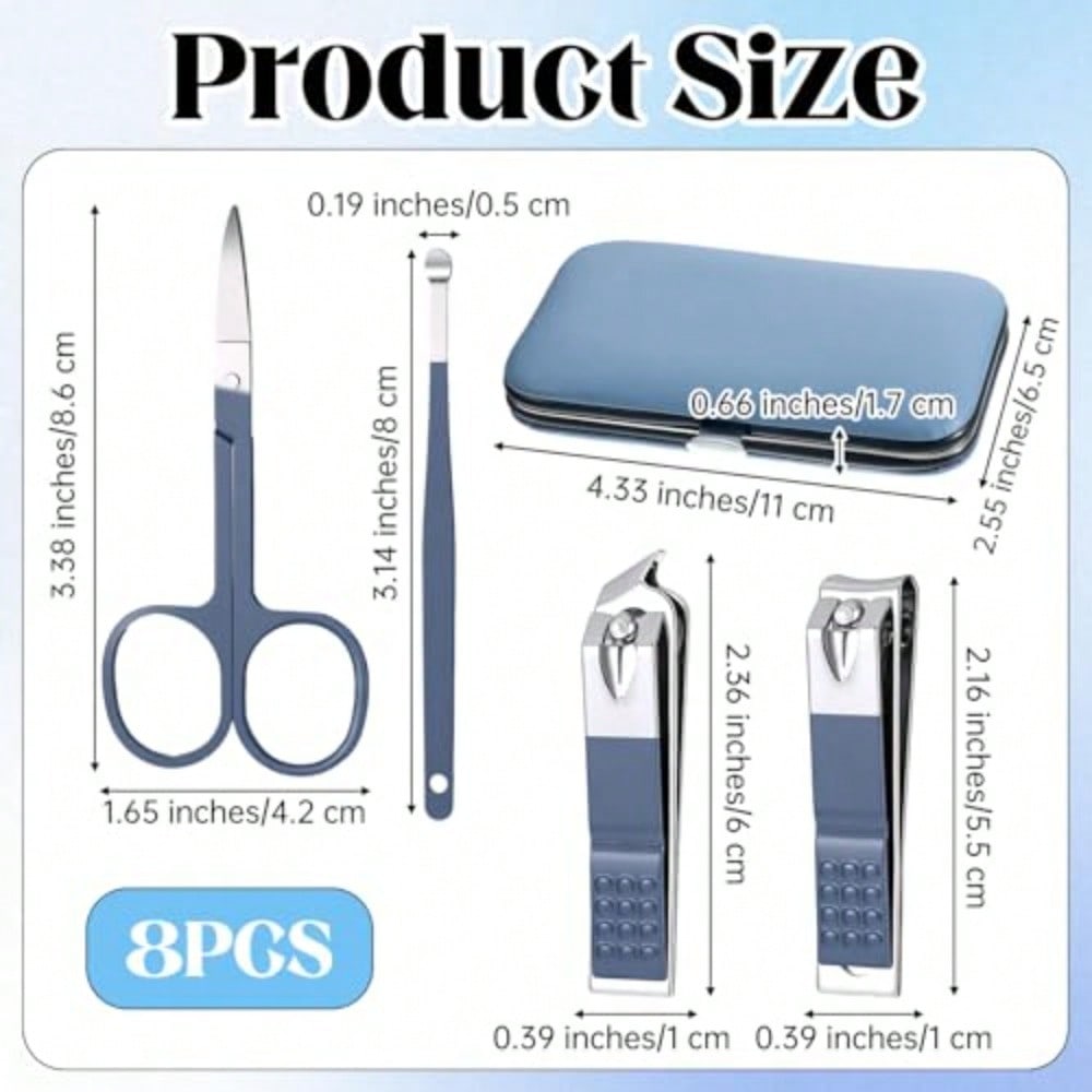 Manicure Set Professional 8 In - đánh giá và giá Nail Care Kit Mens