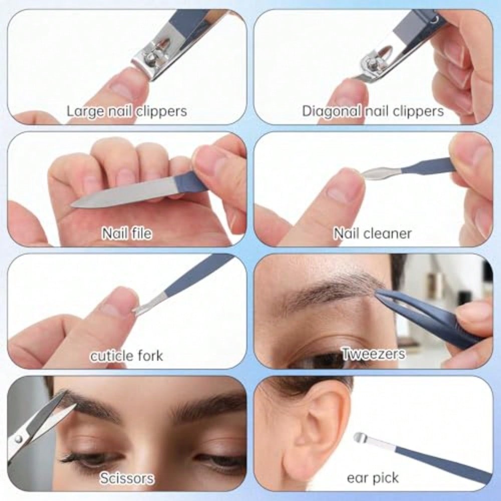 Manicure Set Professional 8 In - đánh giá và giá Nail Care Kit Mens