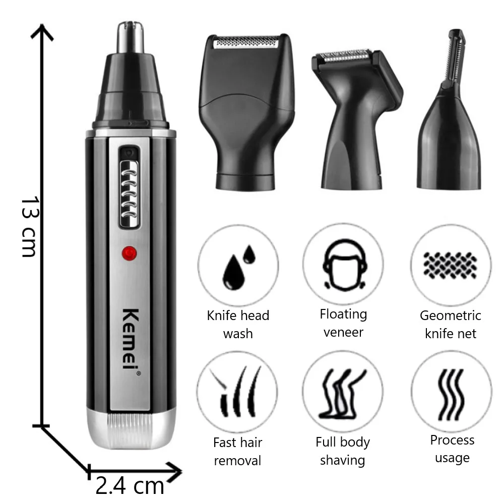 Kemei 4 in 1 trimmer for men E - đánh giá và giá Men'S Grooming Nose Hair Trimmer