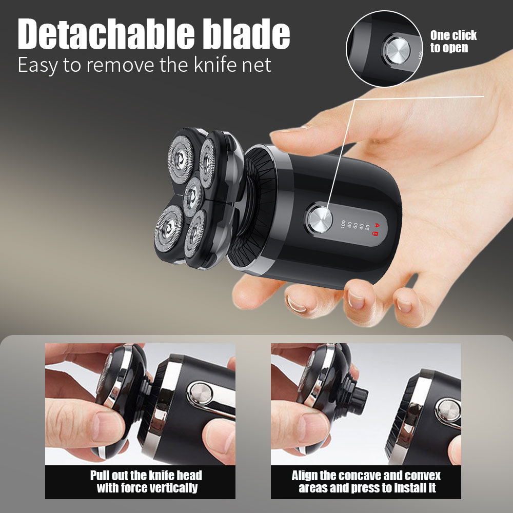 5-in-1 5 Heads Electric Shaver - đánh giá và giá Men'S Grooming Nose Hair Trimmer