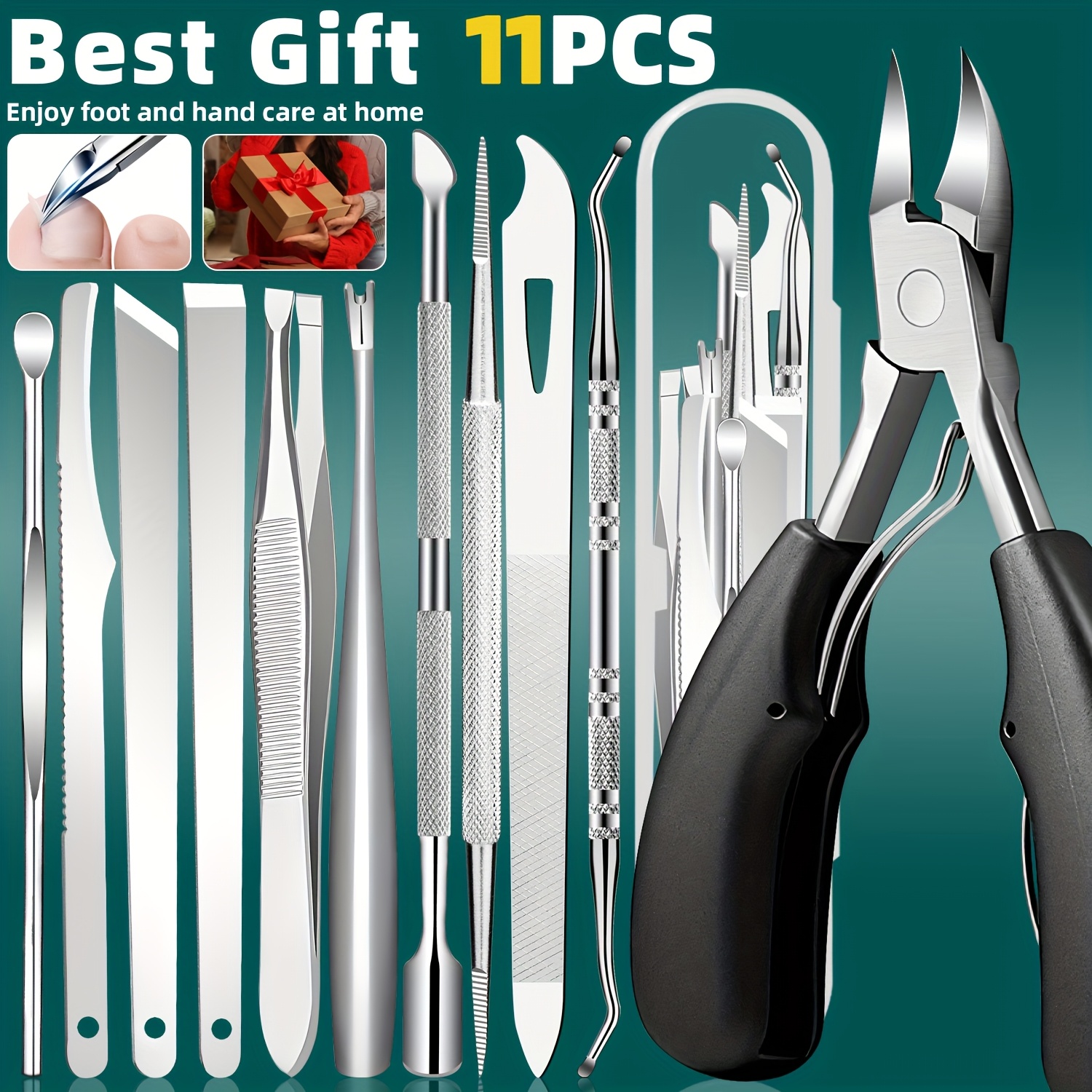 1/11/12pcs Stainless Steel Toe - đánh giá và giá Nail Care Kit Mens