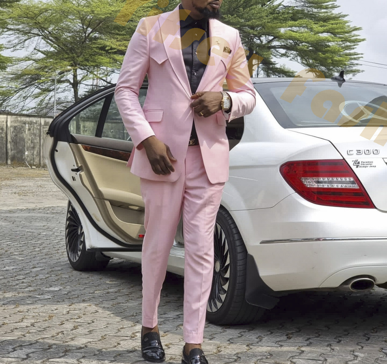 Pink Full Men Suit Set Wedding - đánh giá và giá Mens Grooming Brand