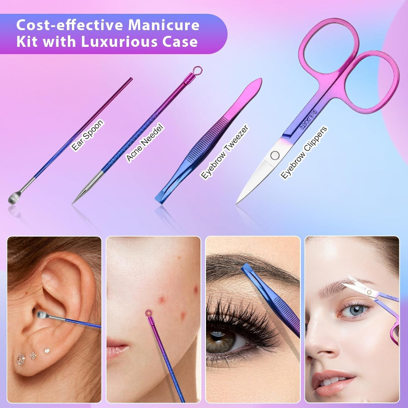 Manicure Set Nail Clippers Ped - đánh giá và giá Nail Care Kit Mens
