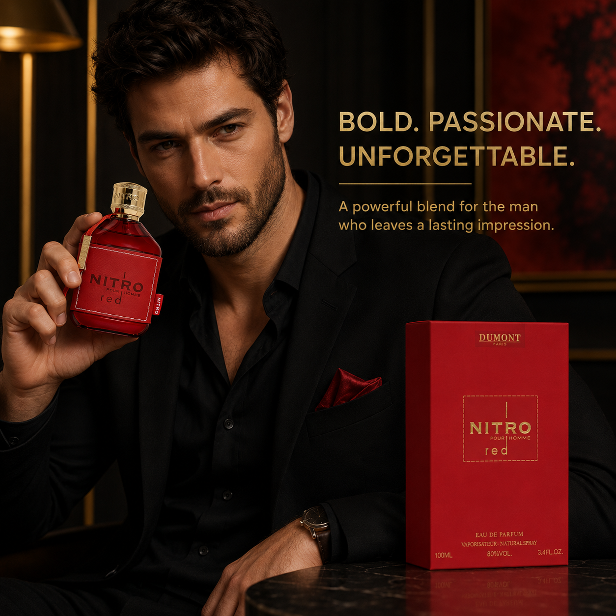 Dumont Nitro Red Men’s Eau de  - đánh giá và giá Cologne Spray Bottle
