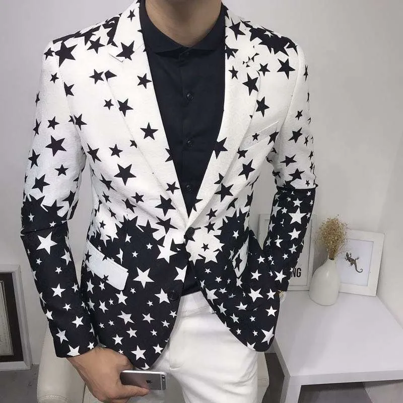 Star Print Slim Fit Blazers 20 - đánh giá và giá Mens Grooming Brand