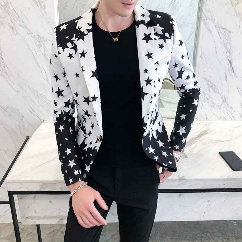Star Print Slim Fit Blazers 20 - đánh giá và giá Mens Grooming Brand