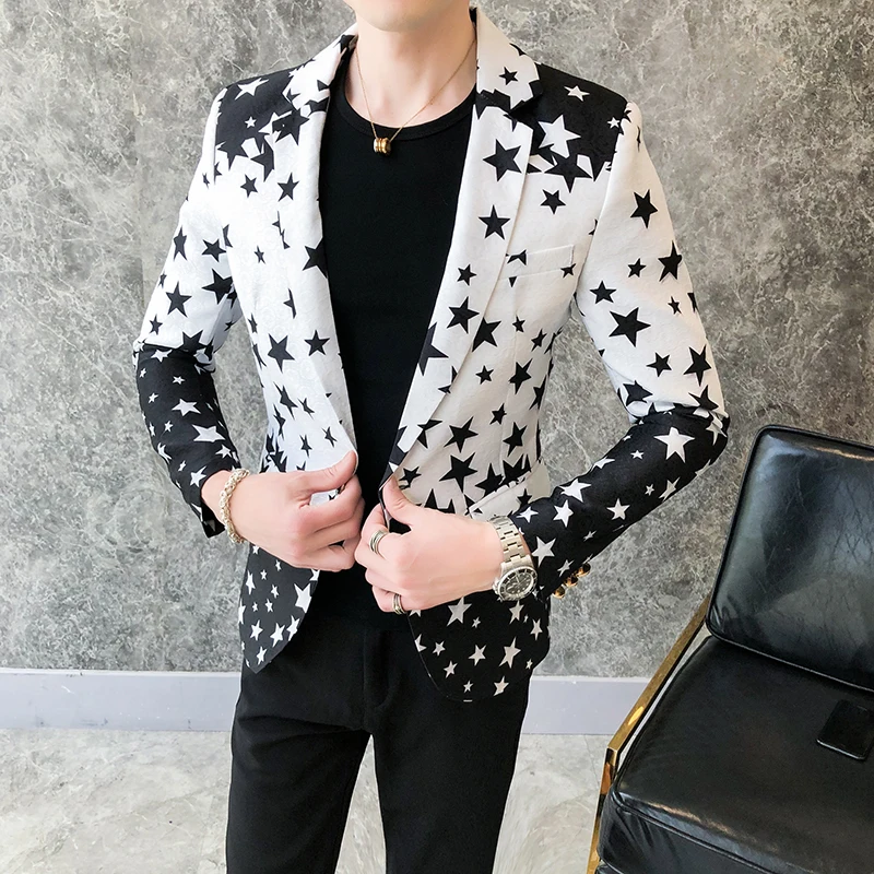 Star Print Slim Fit Blazers 20 - đánh giá và giá Mens Grooming Brand