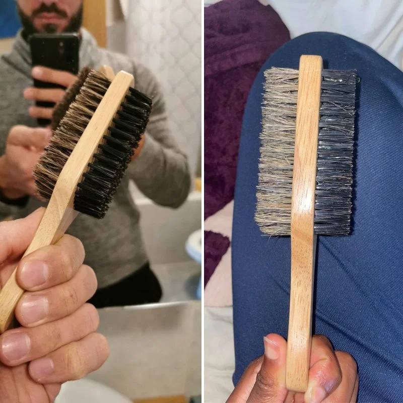 Beard Brush with Natural Woode - đánh giá và giá Men'S Grooming Brush