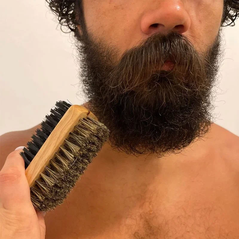 Beard Brush with Natural Woode - đánh giá và giá Men'S Grooming Brush
