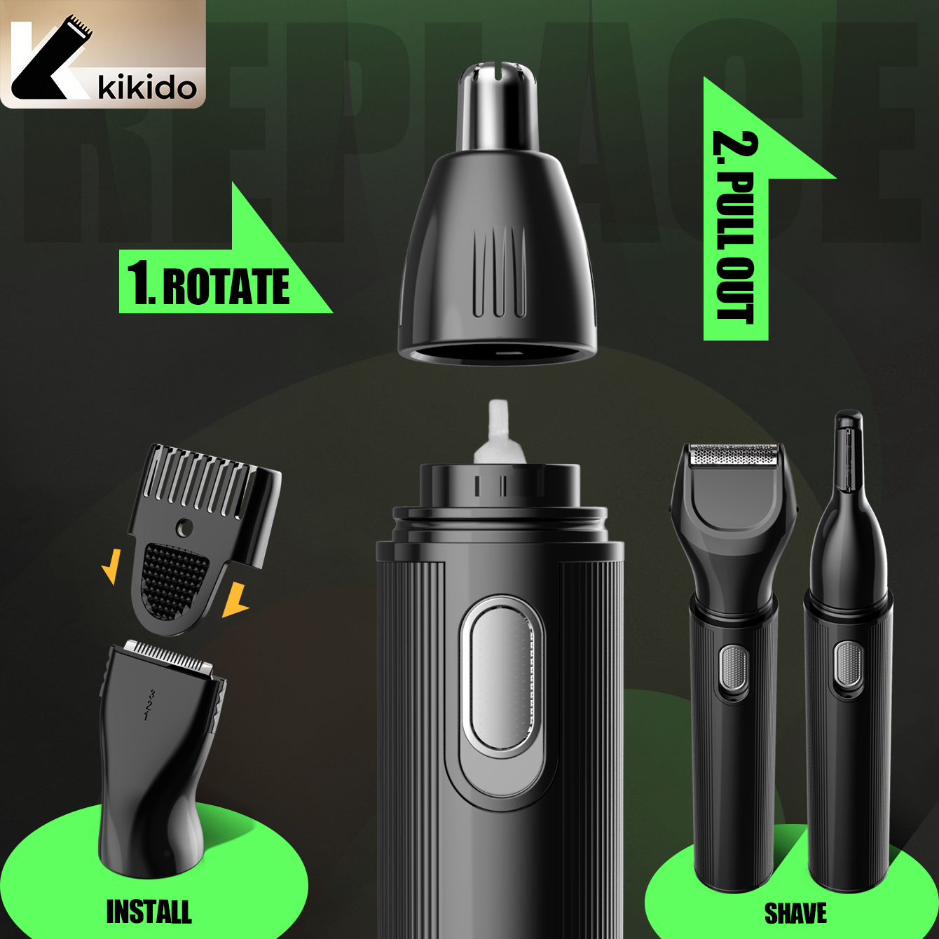 KIKIDO 4 in 1 Nose Hair Trimme - đánh giá và giá Men'S Grooming Nose Hair Trimmer
