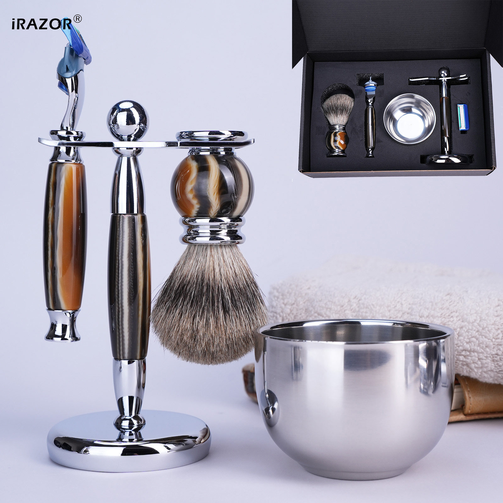 iRAZOR Luxury 5-Blade F5 Fusio - đánh giá và giá Men'S Grooming Brush