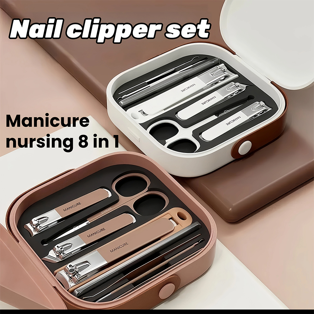 Manicure Set with Stainless St - đánh giá và giá Nail Care Kit Mens