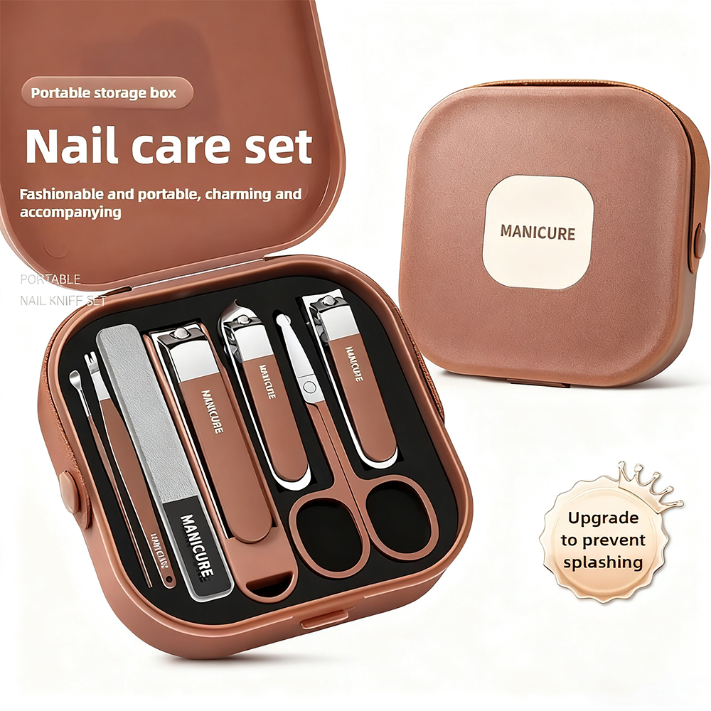 Manicure Set with Stainless St - đánh giá và giá Nail Care Kit Mens